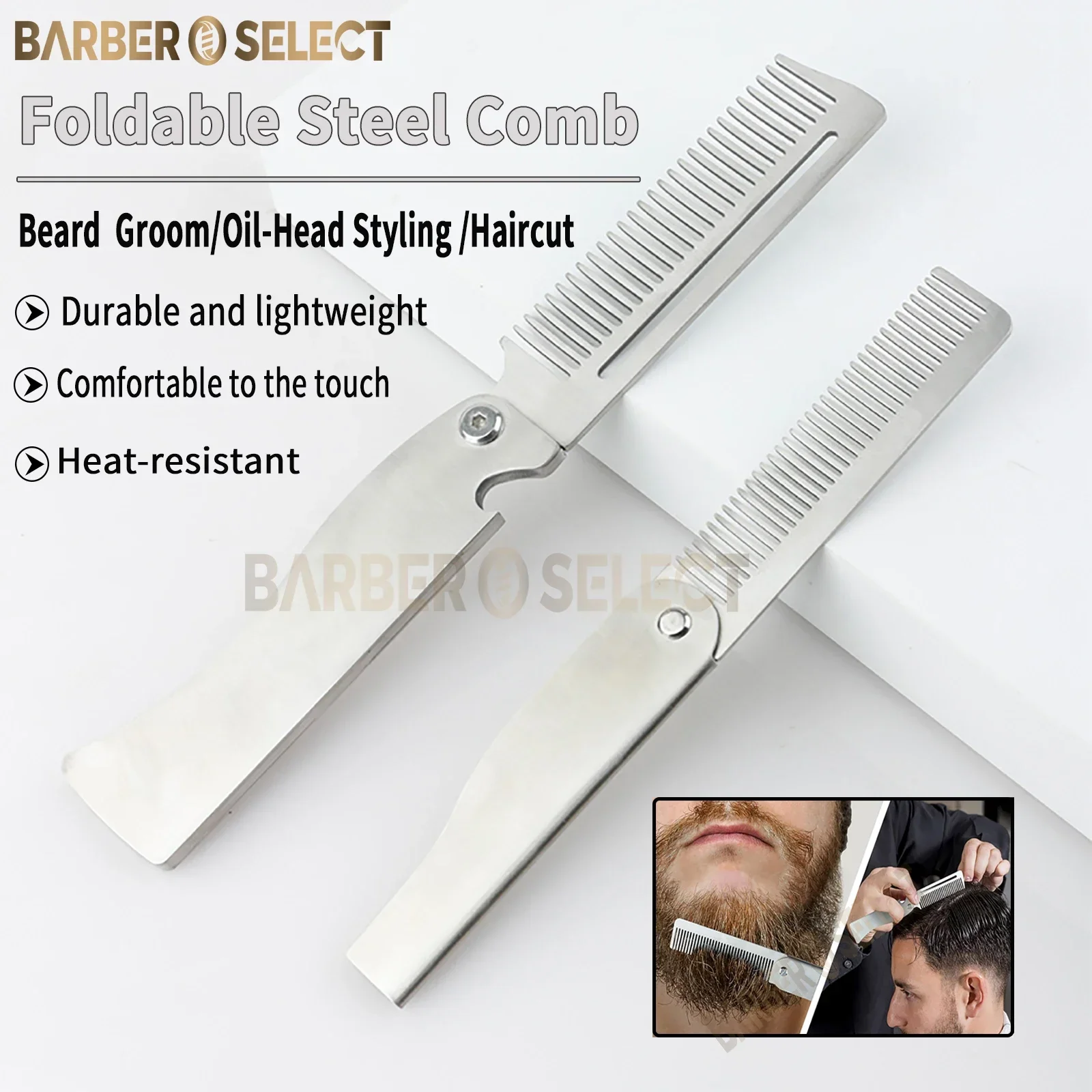 Men'S Grooming Tonic - Sisir baja tahan karat lipat pria,